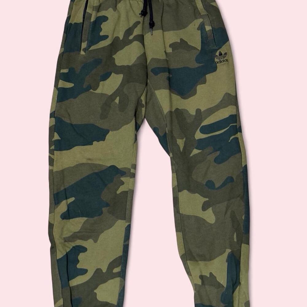 Adidas camo green joggers camo